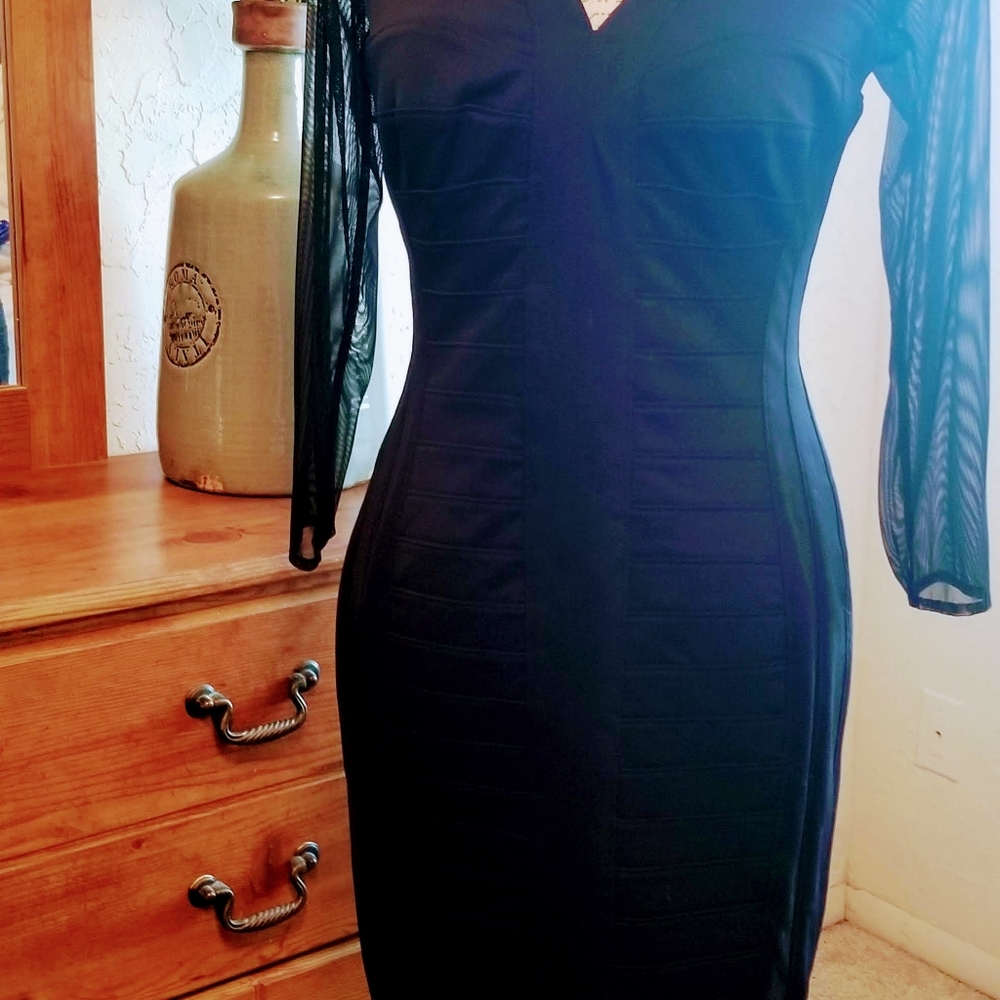 Tadashi Shoji Black Tape Dress